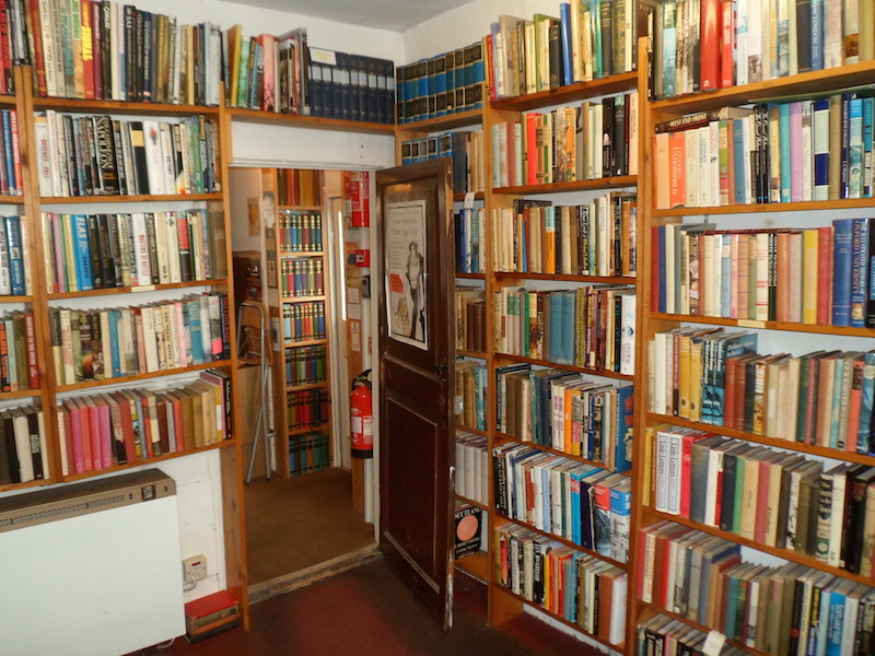The basement on the basement at The Topsham Bookshop.