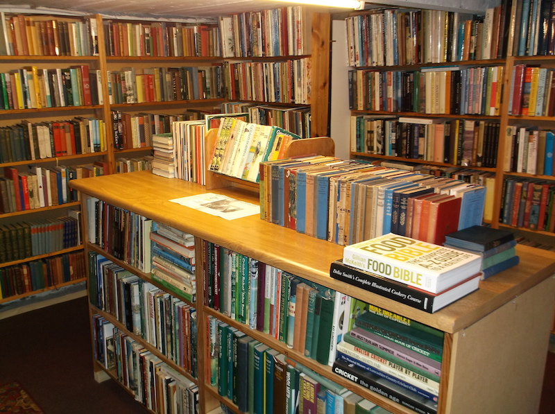 The back room on the first floor at The Topsham Bookshop.