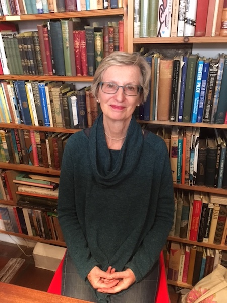 Vanessa Ascough, bookshop assistant at The Topsham Bookshop.
